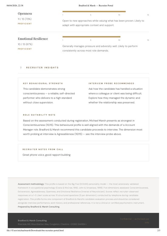 Recruiter insights and interview recommendations